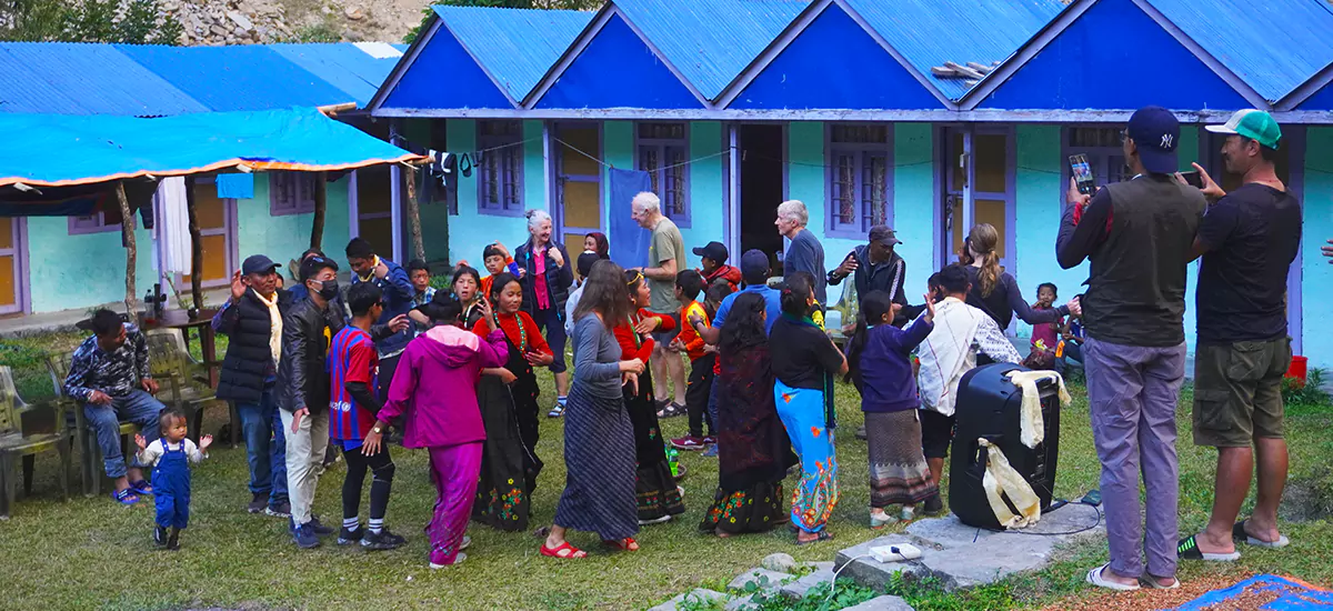 People from Manaslu Circuit trek, enjoying the Festival.