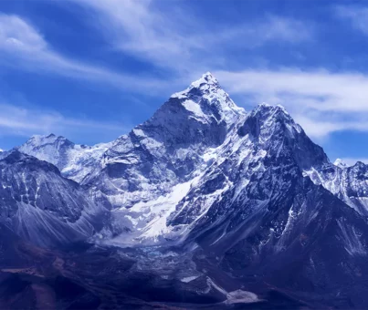 View of Mt. Ama Dablam from Everest Base Camp Trek.