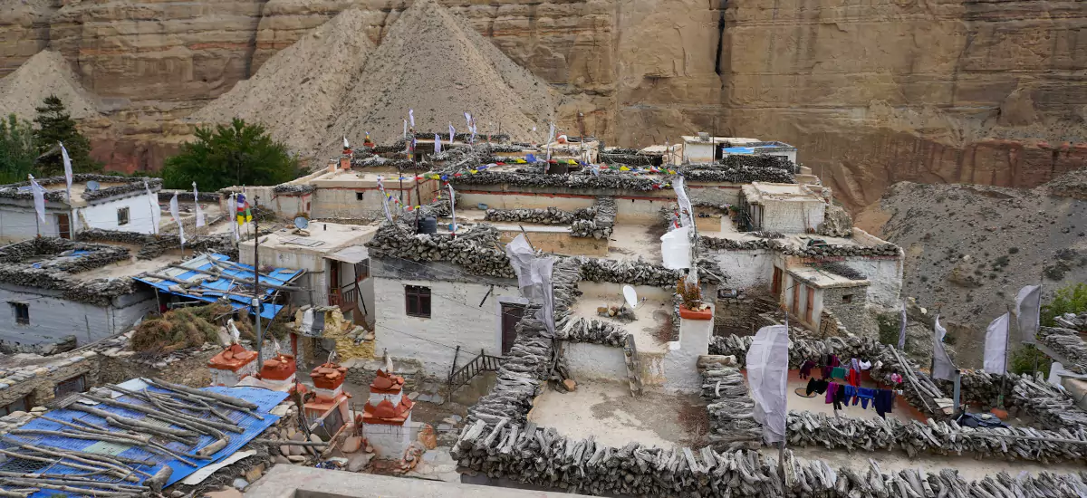 A beautiful Chele Village as seen on the 3rd Day of Upper Mustang Trek