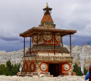 Chorten Gate in Tsarang Village welcomes trekkers during the Upper Mustang Trek.