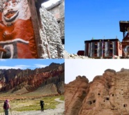 Different sites of the Upper Mustang Trek in Nepal
