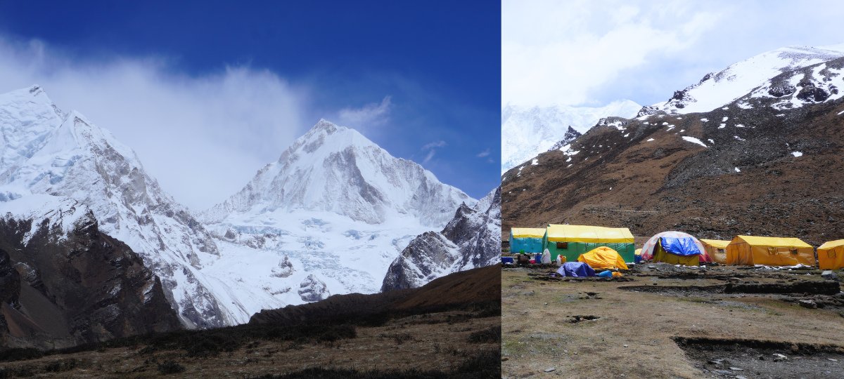 Mountains view from Himlung Base Camp